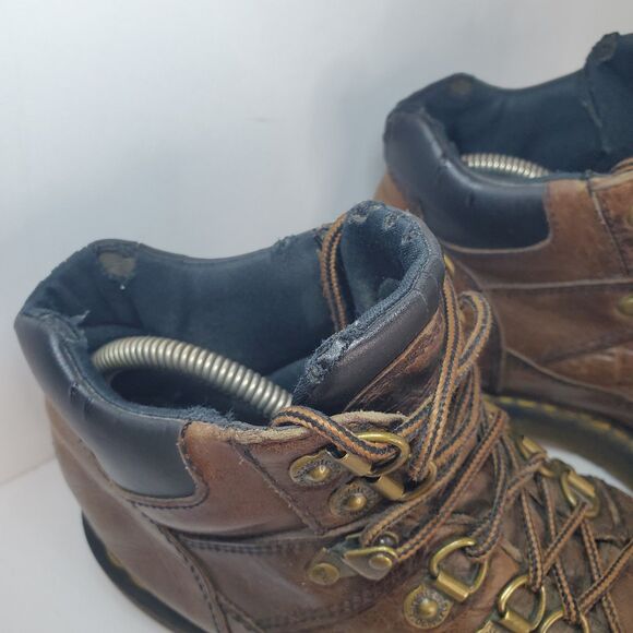 Vtg Doc Martens Sz 8M 9W Grizzly Chunky Platform Oxford Boots Shoes Brown main image 8